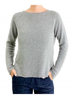 Maglioncino misto cashmere tinta unita 